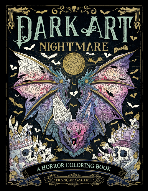 Dark Art Nightmare: A Horror Coloring Book cover